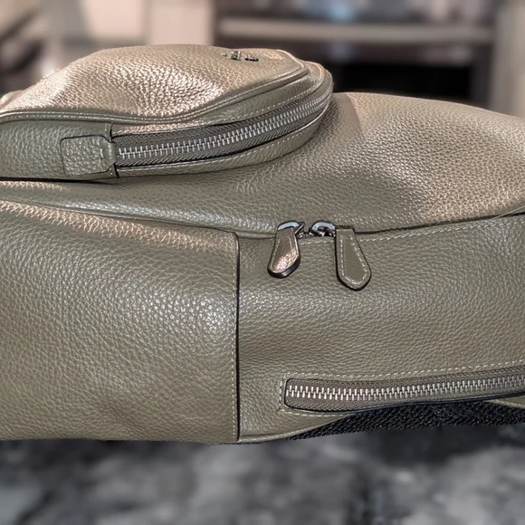 Coach Sage Green Leather Backpack Coach Elle F72645 Sage Green Leather Backpack Purse  main image 3